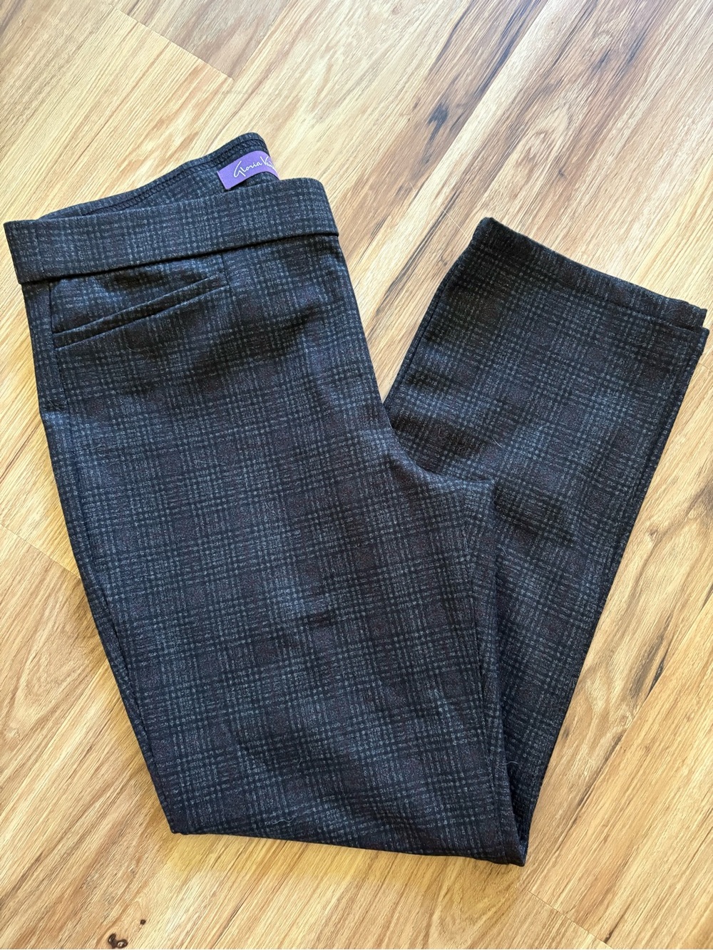Women’s Gray Plaid Dress Pants